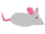 Mus gummidyr 2D-figur L63 x B30 cm