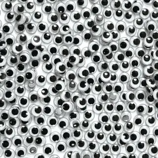 Plastøyne selvklebende Ø10 mm, 1000 stk