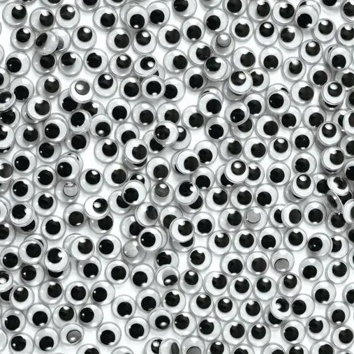 Plastøyne selvklebende Ø10 mm, 1000 stk 