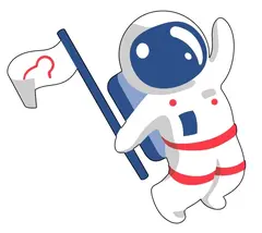 Astronaut 2D-figur L97 x B95 cm