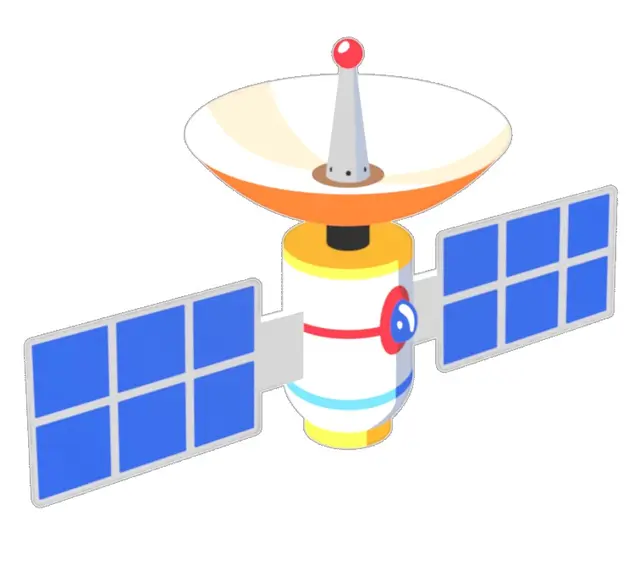 Satelitt 2D-figur L134 x B106 cm 