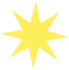 Stjerne 2D-figur L48 x B43 cm