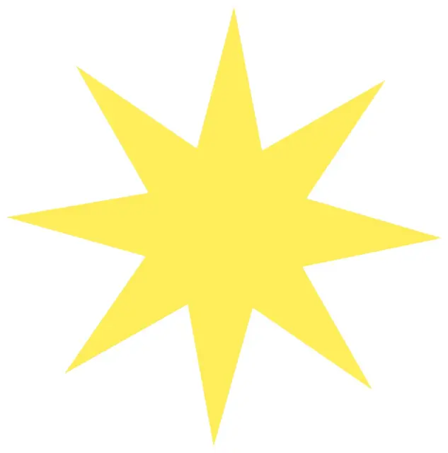 Stjerne 2D-figur L48 x B43 cm 