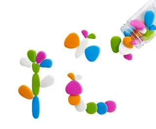 Regnbuesteiner neon 35 stk