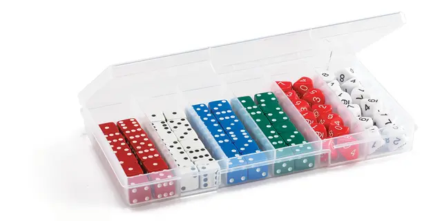 Terninger 48 x prikketerninger + 24 x 10-isidet 