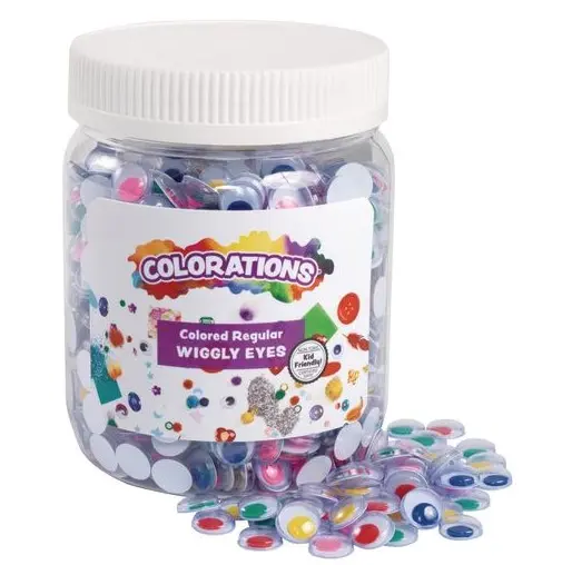 Plastøyne fargede Ø10 mm, 1000 stk 