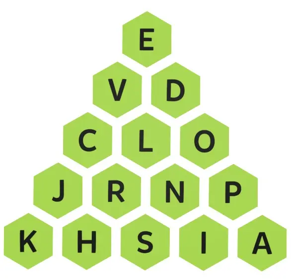 Bokstavpyramide 2D-figur L249 x B228 