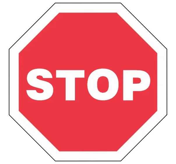 Stoppskilt 2D-figur L40 x B40 cm 