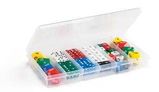 Klassesett terninger mix 56 stk
