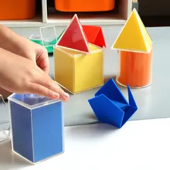 2D og 3D utbrettbare geometriske former H8 cm, 12 stk