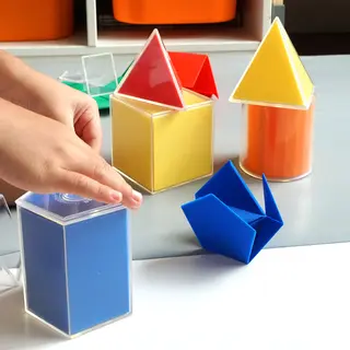 2D og 3D utbrettbare geometriske former H8 cm, 12 stk