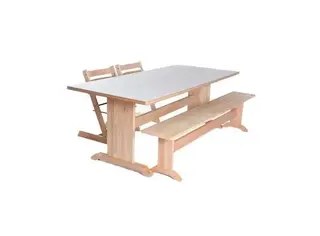 Høybord med T-fot B200 x D90 x H73 cm Bøk Ht. laminat