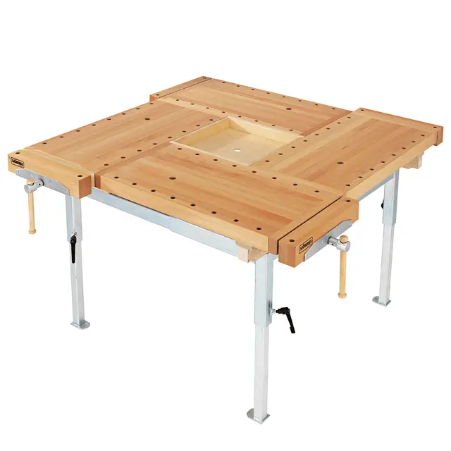 Sjöbergs Kvadrat høvelbenk 4-plass L130 x B130 x H70-90 cm 