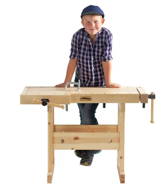 Sjöbergs høvelbenk junior/senior B100 x D49 x H64/86 cm 