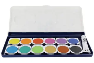 Maleskrin 12 farger + dekkhvit
