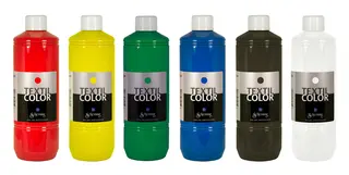 Tekstilmaling 6 stk x 500 ml