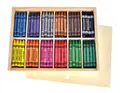 Fargestifter i trekasse Tykke, 144 stk