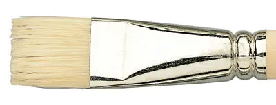 Pensel svinebust flat langt skaft nr. 16 