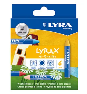 Lyra bivoksfargestifter Ø14,5 mm, 6 stk