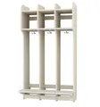 Elevgarderobe med sittebenk 30 cm pr. rom