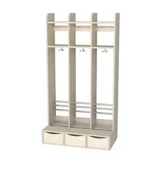 Dal garderobe med skuff 25 cm pr. rom