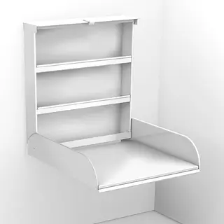Vegghengt stellebord med madrass B673 x D165 x H725 mm