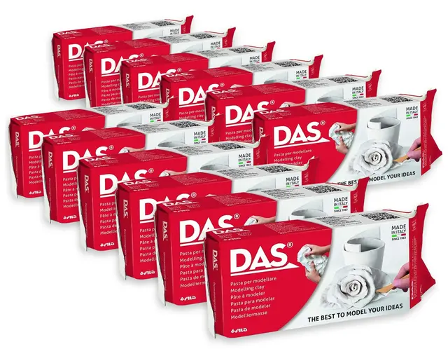 Lufttørkende leire hvit storpakke 12 kg 