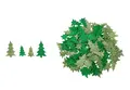 Mosegummi glitter juletre 100 stk