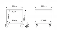 Freja skolereol 1 rom B46 x D46 x H49 cm