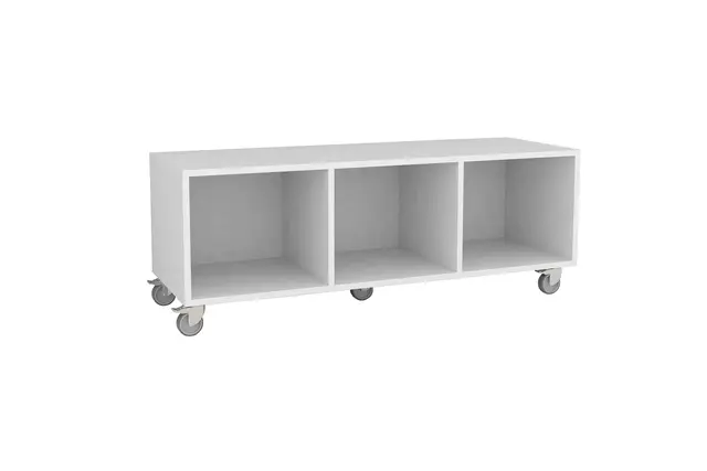 Freja skolereol 3 rom hvit B134 x D46 x H49 cm 