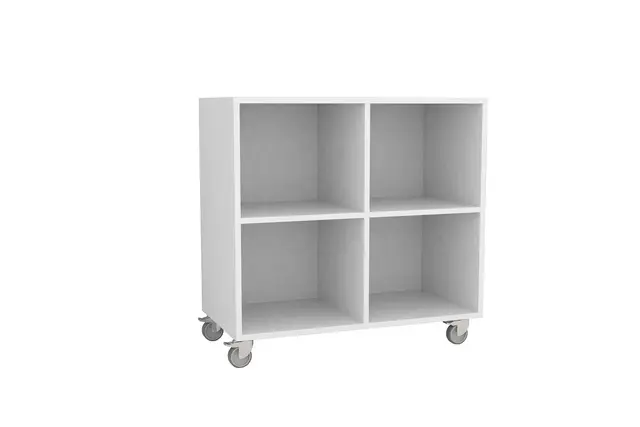 Freja skolereol 4 rom hvit B90 x D46 x H87 cm 