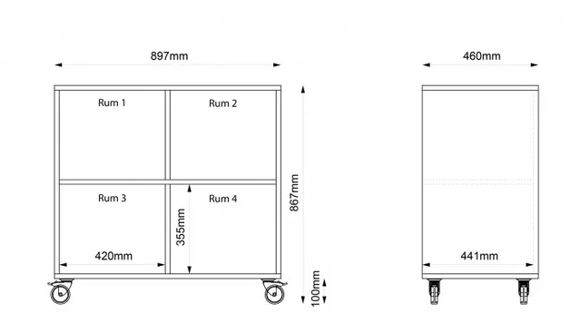 Freja skolereol 4 rom hvit B90 x D46 x H87 cm 