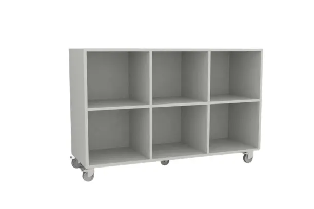 Freja skolereol 6 rom hvit B134 x D46 x H87 cm 