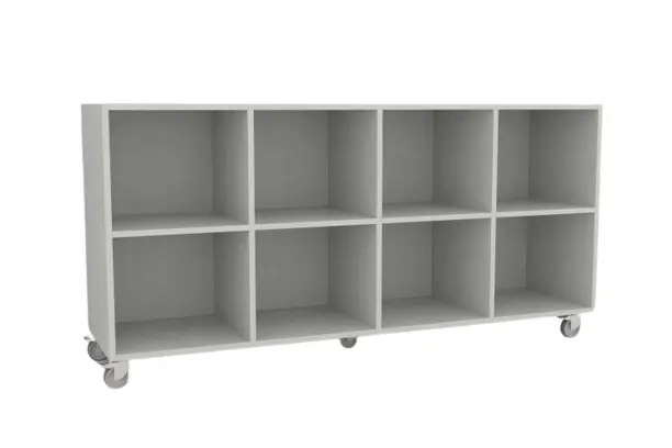 Freja skolereol 8 rom hvit B178 x D46 x H87 cm 