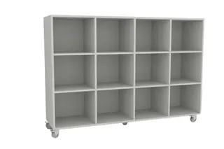 Freja skolereol 12 rom hvit B178 x D46 x H124 cm