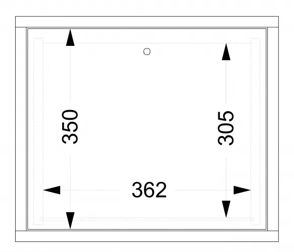 Freja stor skuff hvit 