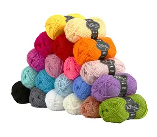 Akrylgarn storpakke 20 x 50 g