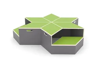 Hexa modul trapp grønn B 80 x D 92 H 40/20 cm