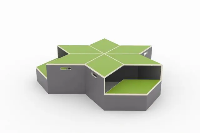 Hexa modul trapp grønn B 80 x D 92 H 40/20 cm 