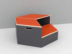 Hexa modul trapp orange B 80 x D 92 H 40/20 cm