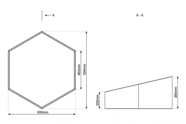 Hexa modul lekekrok m blå madrass B 80 D 92 X H 38,5 / 20 cm 