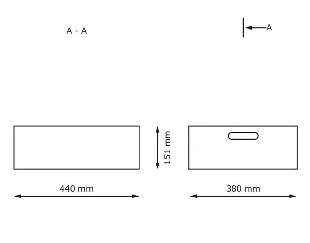 Funky oppbevaringskasse liten B38 x D44 x H15 cm 