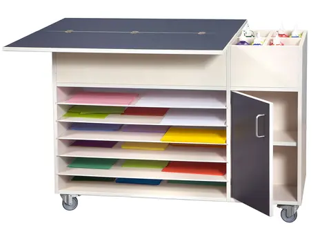 Materialvogn med bord B125 x D45 x H80 cm 