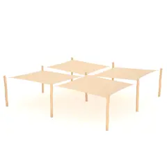 Arbor solseil firkant L480 x B480 x H240 cm