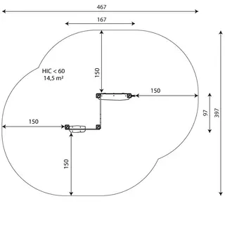 Recycled lekepanel tredelt L167 x B97 x H114 cm