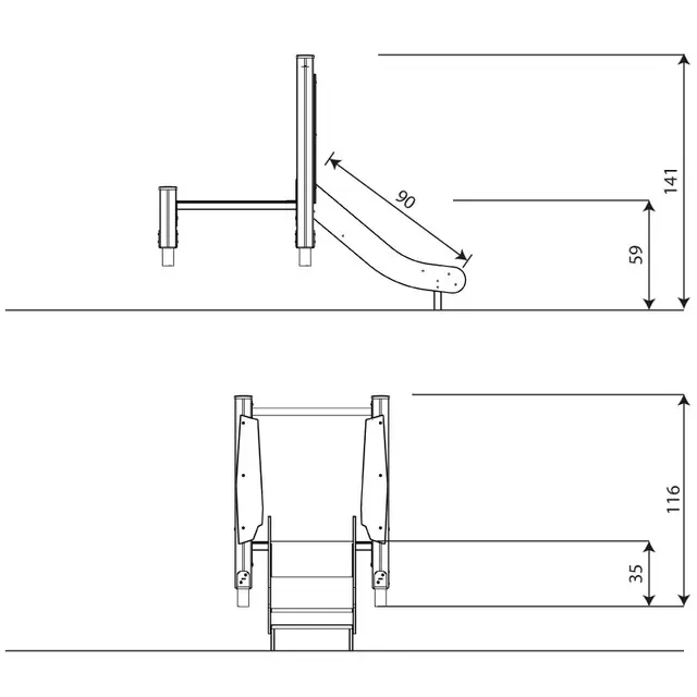 Recycled sklie 1 L168 x B84 x H141 cm 