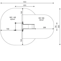 Recycled sklie 2 L203 x B84 x H171 cm