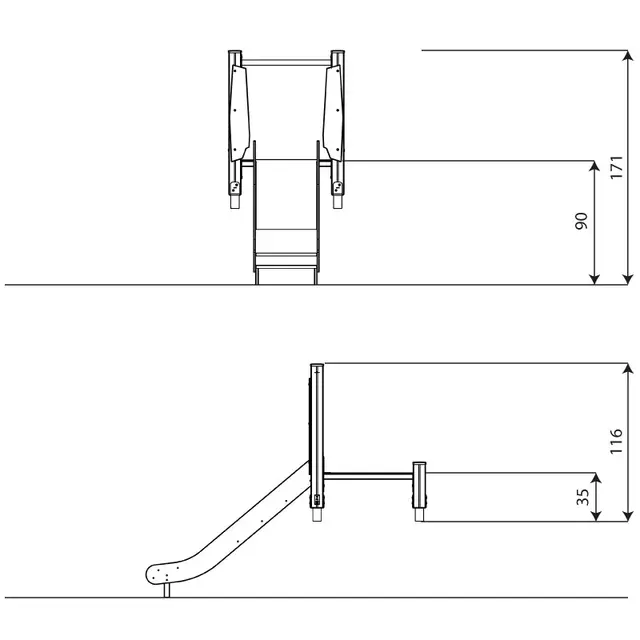 Recycled sklie 2 L203 x B84 x H171 cm 