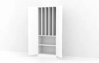 Madrasskap med dører B80 x D46 x H203cm