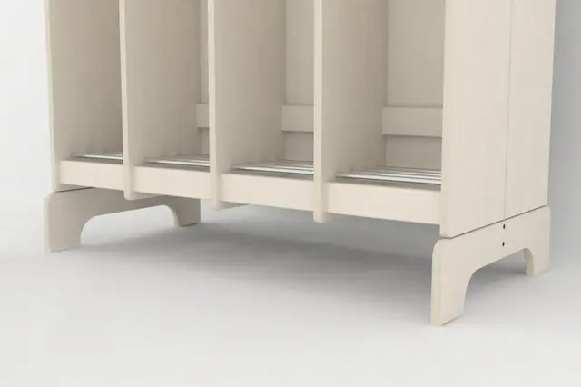 Dobbelt sokkelsett Dal garderobe H15 cm 